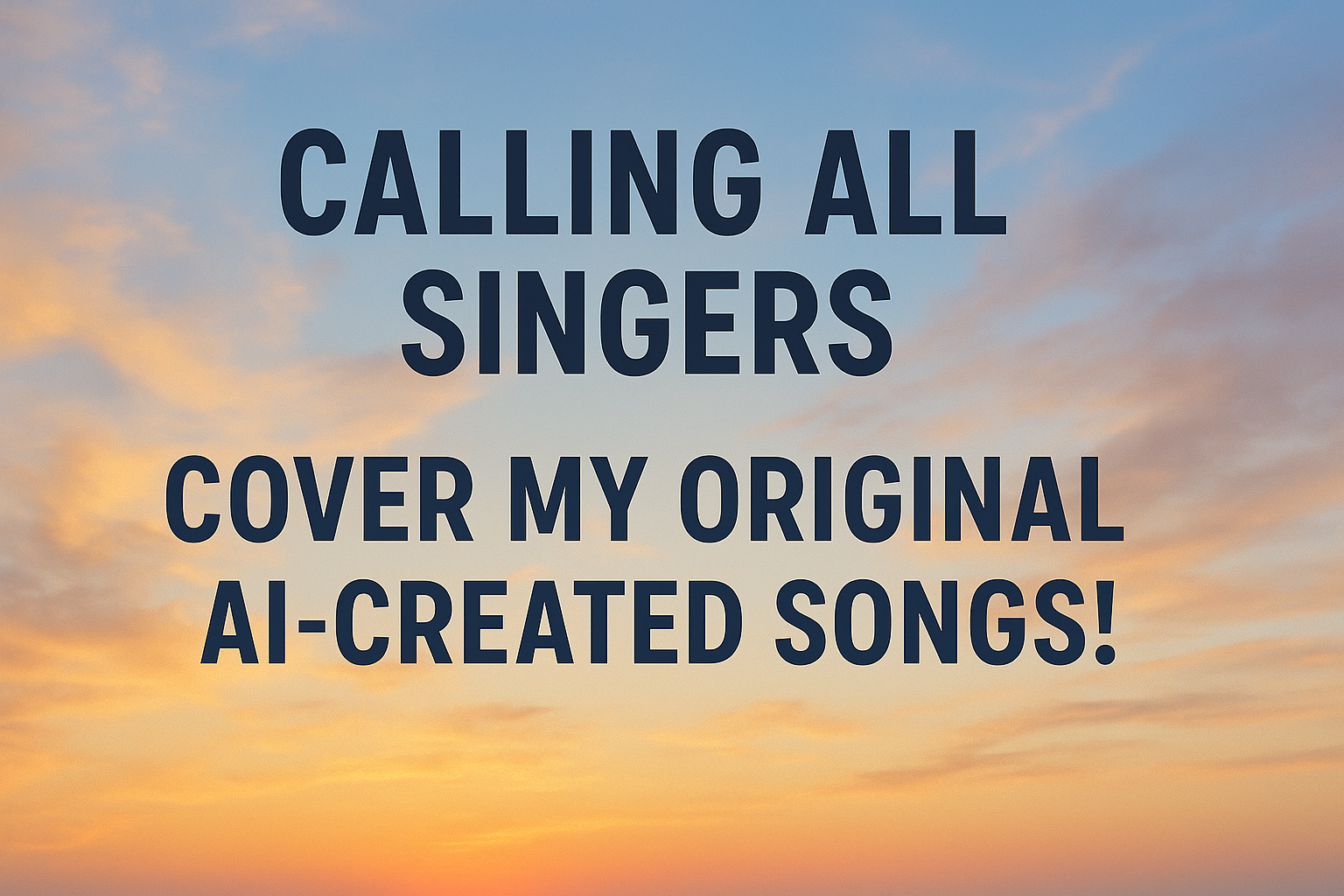 Calling singers to cover my AI songs